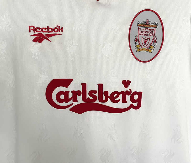 Retro Version 96-97 Liverpool White Thailand Soccer Jersey AAA-811