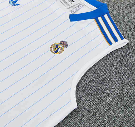 26-27 Retro Real Madrid White Thailand Soccer Vest Uniform-418