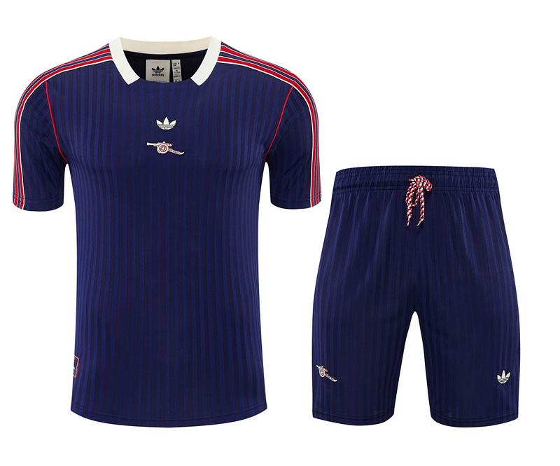 25-26 Retro Arsenal Royal Blue Thailand Soccer Short-Sleeves Uniform-418