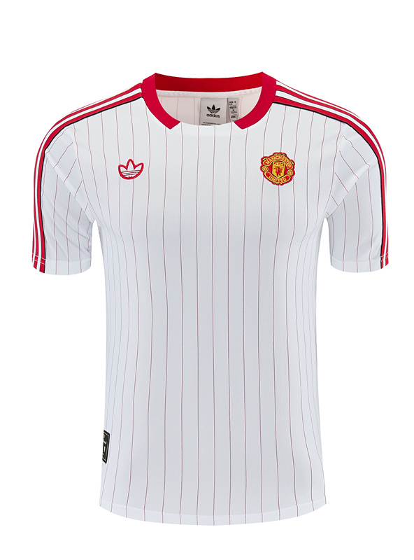 26-27 Manchester United White&Red Short-sleeved Thailand Soccer Uniform-418