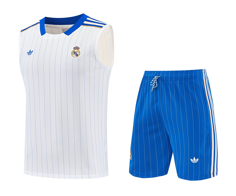 26-27 Retro Real Madrid White Thailand Soccer Vest Uniform-418