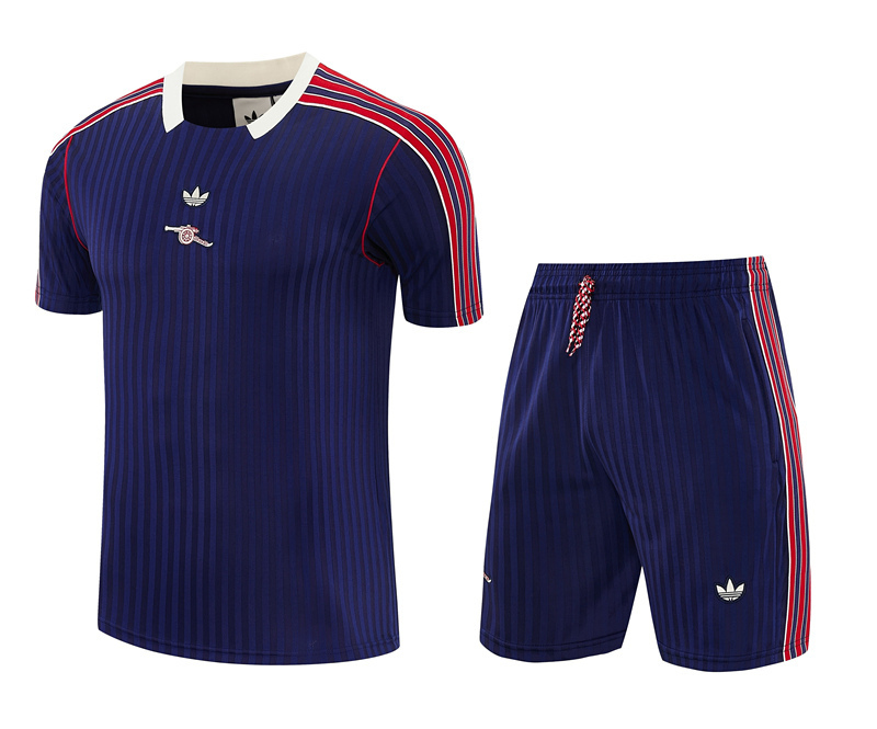 25-26 Retro Arsenal Royal Blue Thailand Soccer Short-Sleeves Uniform-418