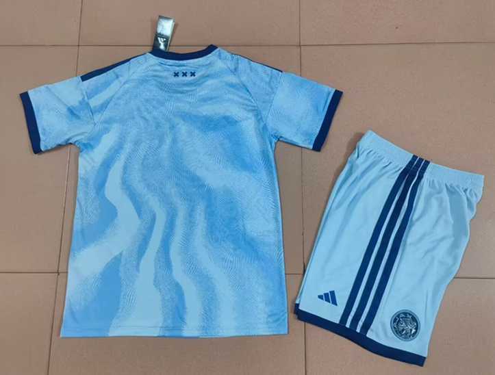 26-27 Ajax Second Away Light Blue Soccer Uniform-718