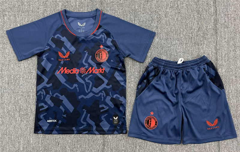 26-27 Feyenoord Rotterdam 2nd Away Dark Blue Soccer Uniform-3162