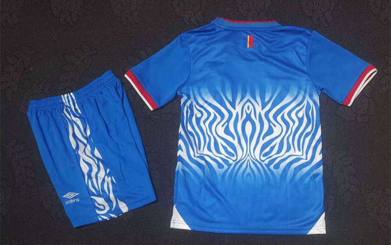 26-27 Congo Home Blue Kid/Youth Soccer Uniform-4714
