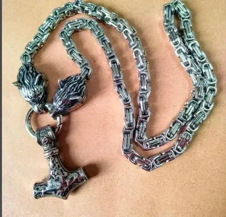 viking odin  Men stainless steel necklace with viking odin pendant norse talisman ethnic jewelry