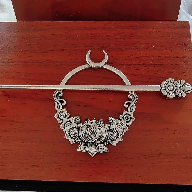 Mandala Flower Witchy Hair Clip – Mystical Boho HairPin for Women – Spiritual Mother's Day Gift