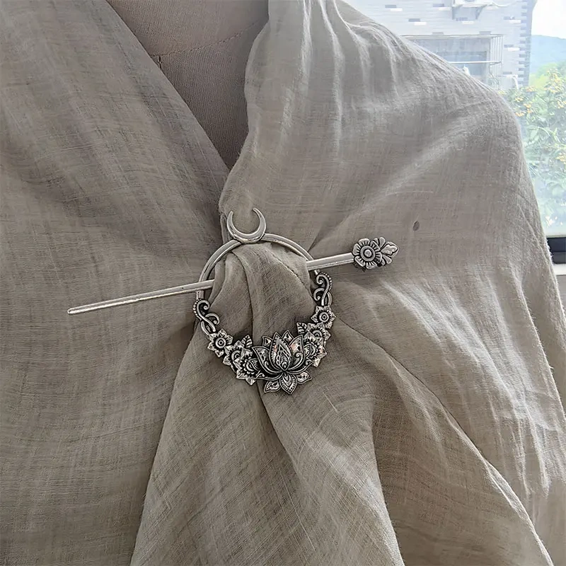 Mandala Flower Witchy Hair Clip – Mystical Boho HairPin for Women – Spiritual Mother's Day Gift