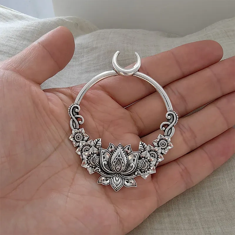 Mandala Flower Witchy Hair Clip – Mystical Boho HairPin for Women – Spiritual Mother's Day Gift