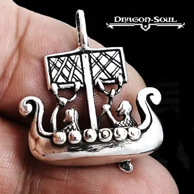 10pcs SDrakkar Ship Viking Norse Long Boat Pendant - Viking Ship - Dragonsoul jewelry Warrior, Boat, Talisman necklace
