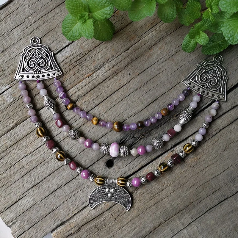 1pcs Dropshipping Slavic Jewelry Makeing For Charms Women Pendant, Ethnic Style Viking Brooch Buckle Lunula Jewelry For Cool Men