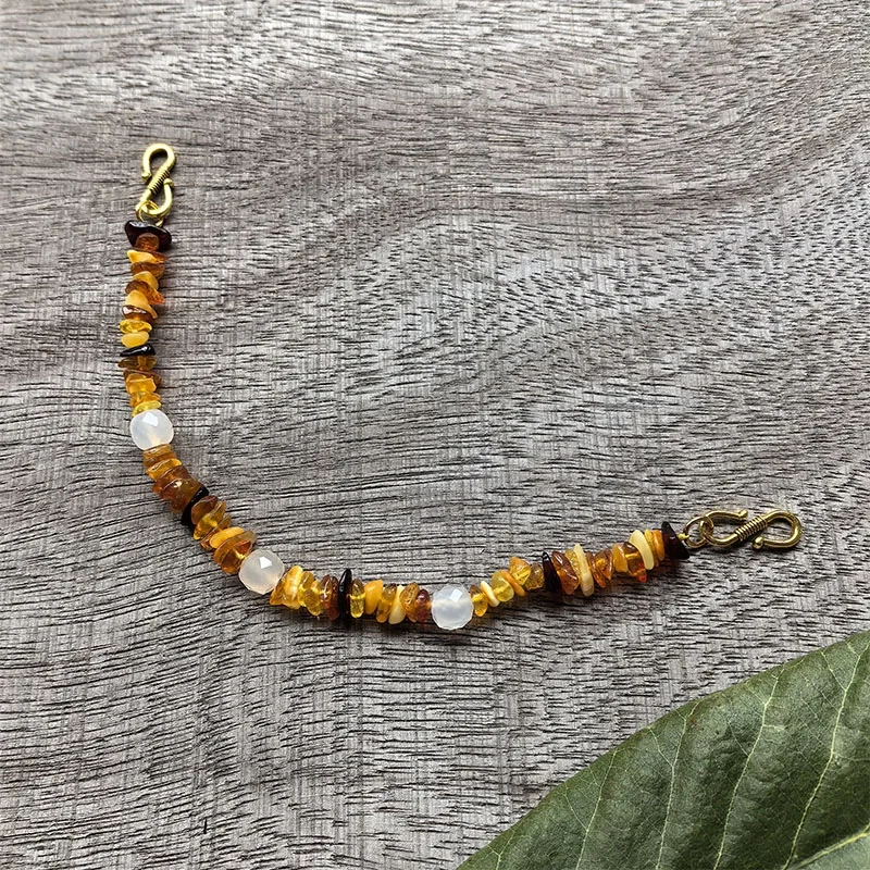 3 Rows Retro Viking Apron Brooches With Amber,Onyx,Metal And Ceramic Beads,Viking Necklace,Celtic Jewellery,Tribal Jewelry Gift