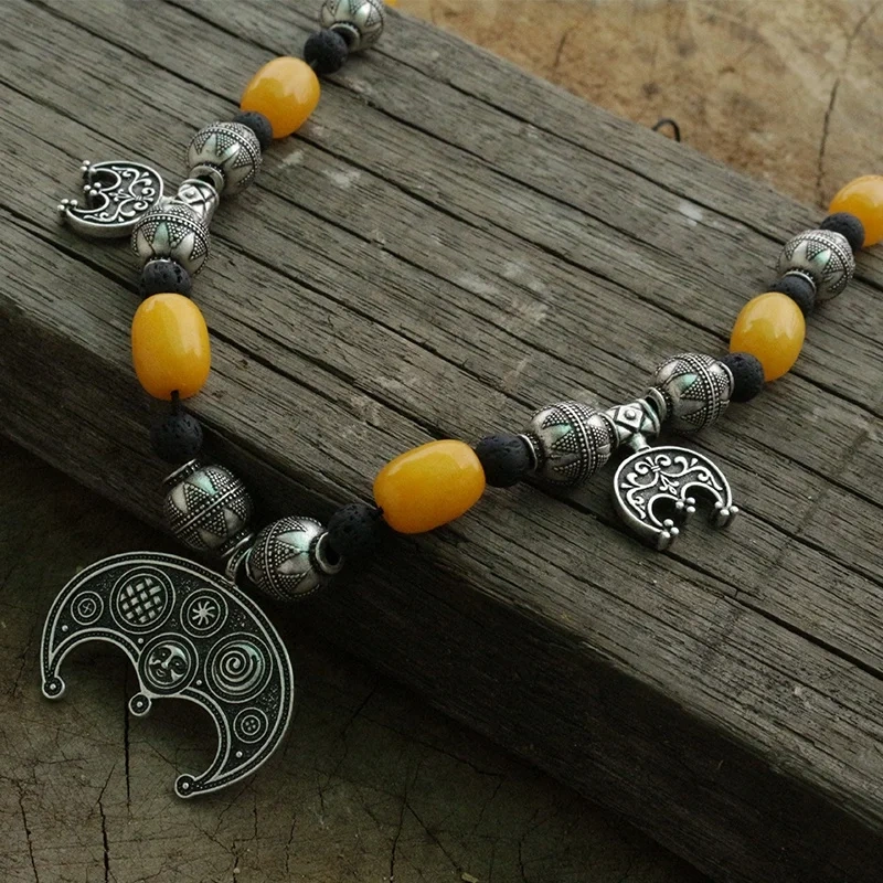 Viking Jewelry Clothes For Ladies And Gentleman, 1Pcs Viking Boob Bling Pendant Slavic Lunula Making For Women Jewelry