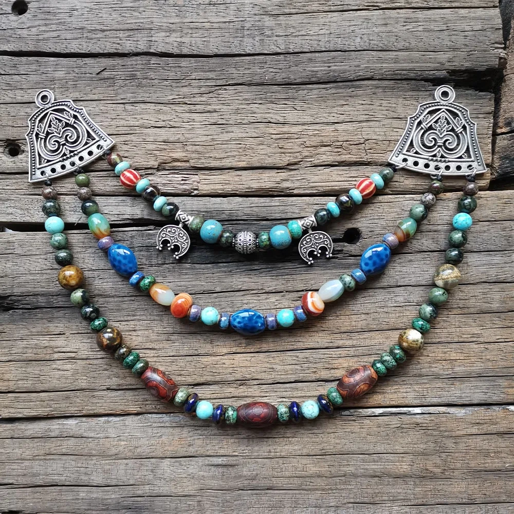 1pcs Dropshipping Slavic Jewelry Makeing For Charms Women Pendant, Ethnic Style Viking Brooch Buckle Lunula Jewelry For Cool Men