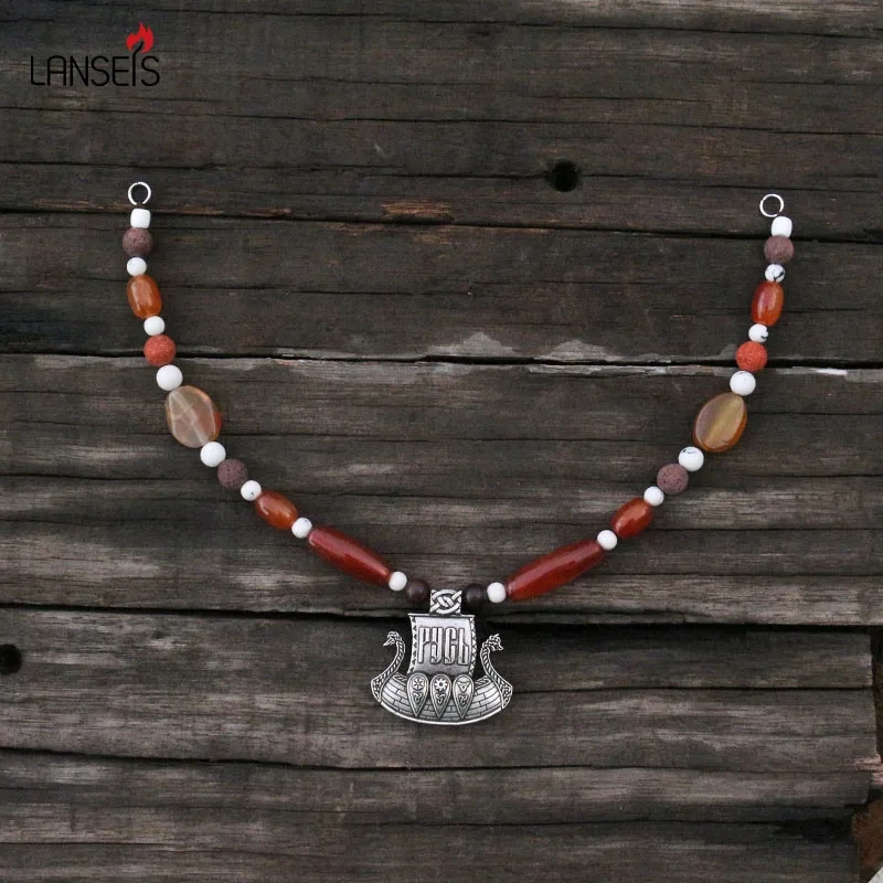 1pcs Dropshipping Slavic Jewelry Makeing For Women Pendant, Viking Style Tribal Brooch Middle Ages Lunula Jewelry For Cool Men