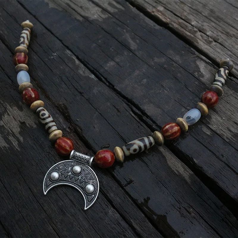 1pcs Dropshipping Slavic Jewelry Making For Women Pendant, Ethnic Tribal Viking Kette Brooch Buckle Lunula Jewelry For Cool Men