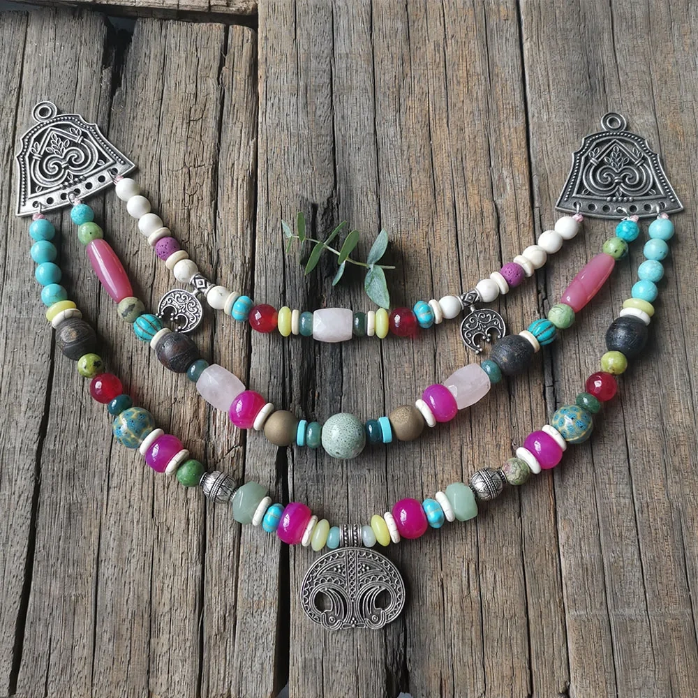 1pcs Dropshipping Slavic Jewelry Makeing For Charms Women Pendant, Ethnic Style Viking Brooch Buckle Lunula Jewelry For Cool Men