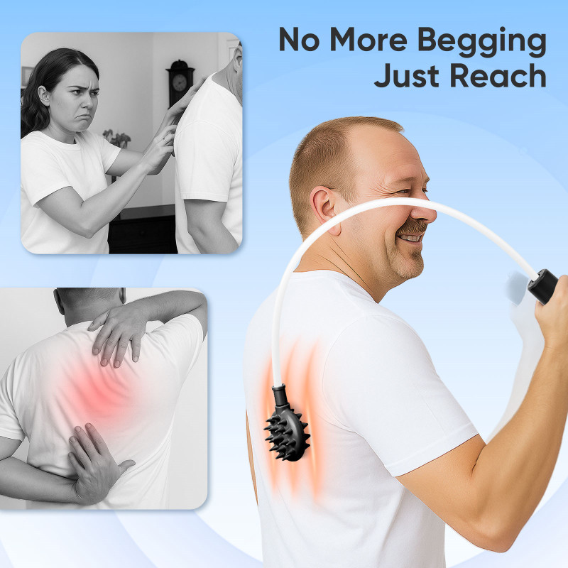 U Scratch Curved Back Scratcher （Grey）
