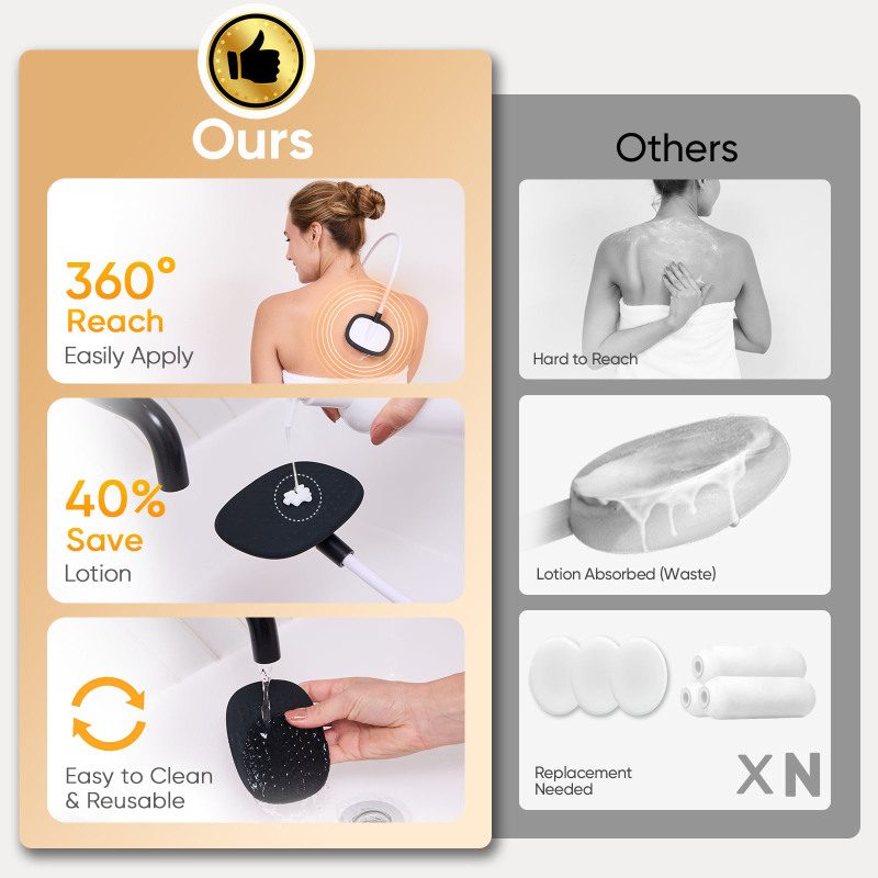 Uscratcher Lotion Applicator for Back (Black)