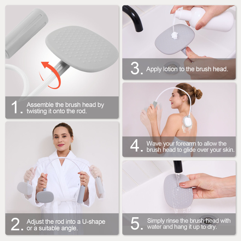 Uscratcher Lotion Applicator for Back (Pink White)