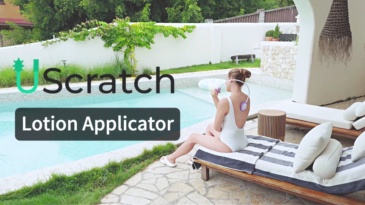 Uscratcher Lotion Applicator for Back (Purple White)