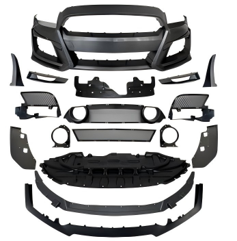 Anyu Auto Body Kits GT500 Style Front Bumper With Grille Light Hole For Ford MUSTANG 2010-2014