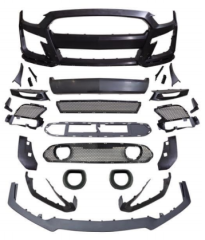 Anyu Auto Body Kits GT500 Style Front Bumper With Grille Ligh For Ford MUSTANG 2015-2022