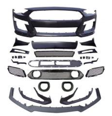 Anyu Auto Body Kits GT500 Style Front Bumper With Grille Light For Ford MUSTANG 2015-2022