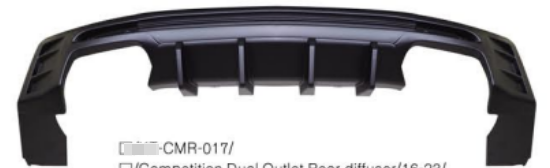 Anyu Auto Body Kits Competition Dual Outlet Rear diffuser For Chevrolet Camero 2016-2023