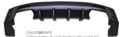Anyu Auto Body Kits Competition Dual Outlet Rear diffuser For Chevrolet Camero 2016-2023
