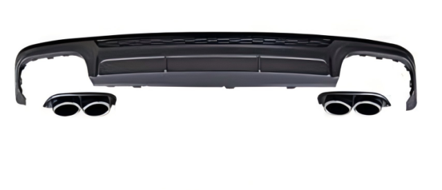 Anyu Auto Body Kits S6 Rear Diffuser With Plstic Tips For S-line Audi A6 2012-2019+