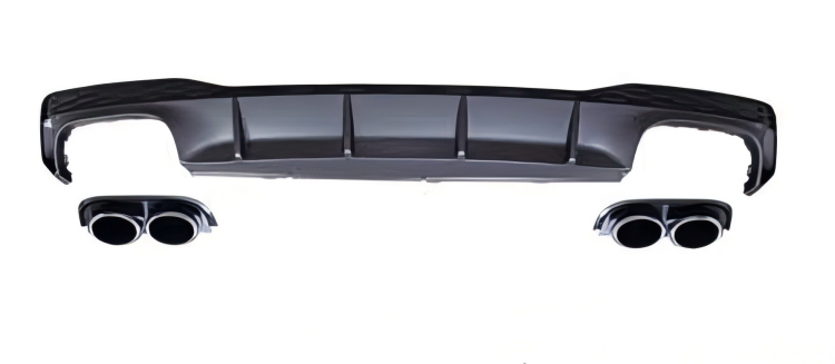 Anyu Auto Body Kits S7 Rear Diffuser With Plstic Tips For S-line Audi A7 2012-2019+