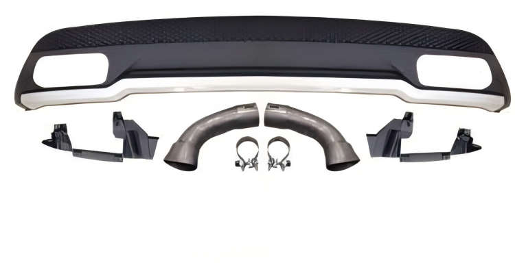Anyu Auto Body Kits A45 Rear Diffuser Silver For AMG BENZ A CLASS W176 2013-2018