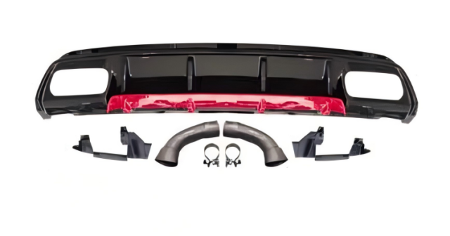 Anyu Auto Body Kits A45 Rear Diffuser Gloss Black & Red For AMG BENZ A CLASS W176 2013-2018