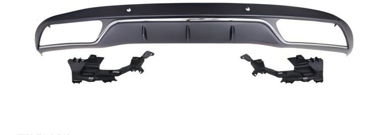 Anyu Auto Body Kits C63 Rear Diffuser Silver For Normal Sedan BENZ C CLASS W205 C205 2015+