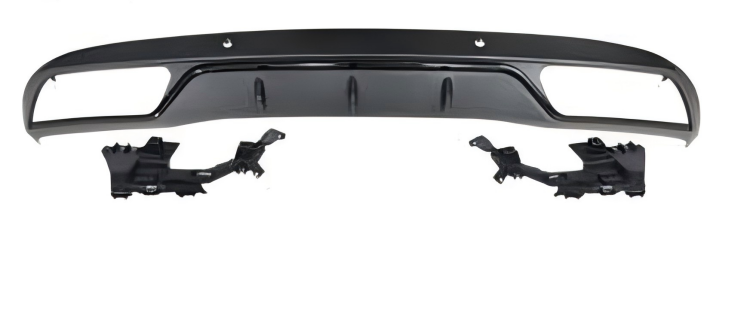 Anyu Auto Body Kits C63 Rear Diffuser For Normal Sedan Black BENZ C CLASS W205 C205 2015+