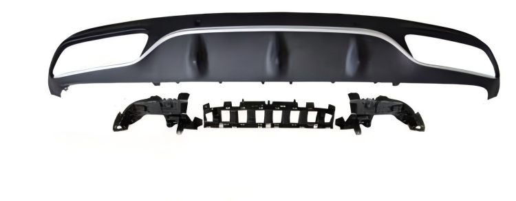 Anyu Auto Body Kits C63 Coupe Rear Diffuser Silver For AMG Coupe BENZ C CLASS W205 C205 2015+