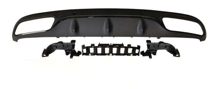 Anyu Auto Body Kits C63 Coupe Rear Diffuser Black For AMG Coupe BENZ C CLASS W205 C205 2015+