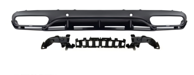 Anyu Auto Body Kits C63 Coupe Edition 1 Rear Diffuser Gloss Black For AMG Coupe BENZ C CLASS W205 C205 2015+