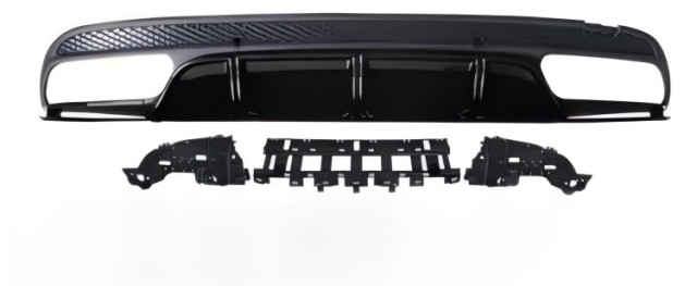 Anyu Auto Body Kits C63 Edition 1 Rear Diffuser Gloss Black For AMG Sedan BENZ C CLASS W205 C205 2015+