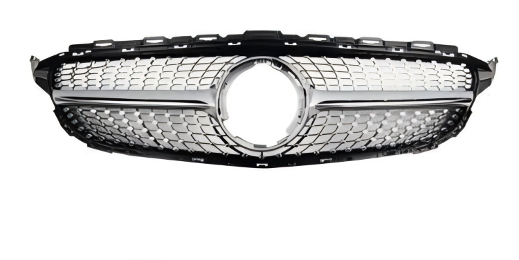 Anyu Auto Body Kits Diamond Grille Silver For AMG BENZ C CLASS W205 C205 2015+