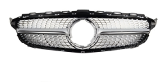 Anyu Auto Body Kits Diamond Grille Silver For AMG BENZ C CLASS W205 C205 2015+