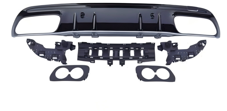 Anyu Auto Body Kits C43 Rear Diffuser For AMG Sedan Black BENZ C CLASS W205 C205 2015+