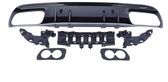 Anyu Auto Body Kits C43 Rear Diffuser For AMG Sedan Black BENZ C CLASS W205 C205 2015+
