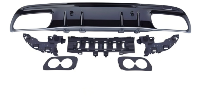 Anyu Auto Body Kits C43 Rear Diffuser For AMG Sedan Black BENZ C CLASS W205 C205 2015+