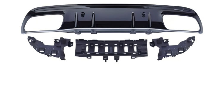 Anyu Auto Body Kits C63 Rear Diffuser For AMG Sedan Black BENZ C CLASS W205 C205 2015+