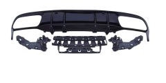 Anyu Auto Body Kits C63 Coupe Rear Diffuser For AMG Coupe Black BENZ C CLASS W205 C205 2015+