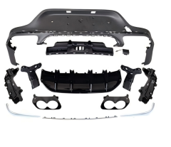 Anyu Auto Body Kits GLC43 Rear Diffuser Silver For AMG Coupe BENZ GLC CLASS X253 C253 2019+