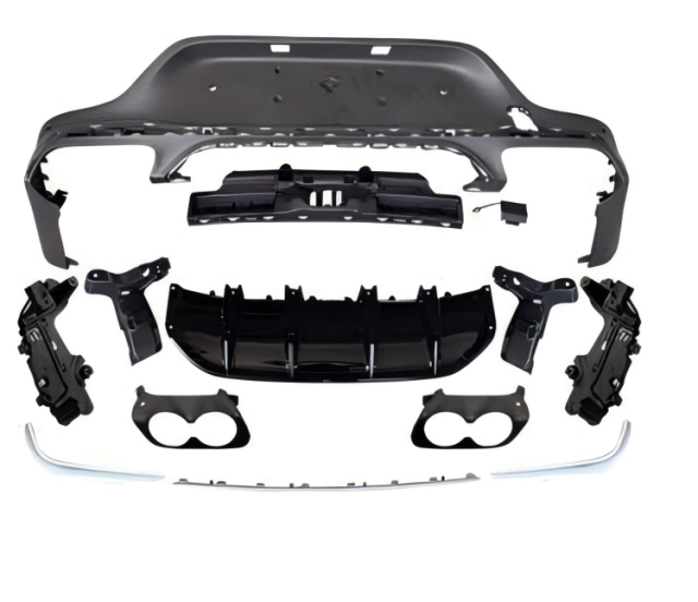 Anyu Auto Body Kits GLC43 Rear Diffuser Silver For AMG Coupe BENZ GLC CLASS X253 C253 2019+