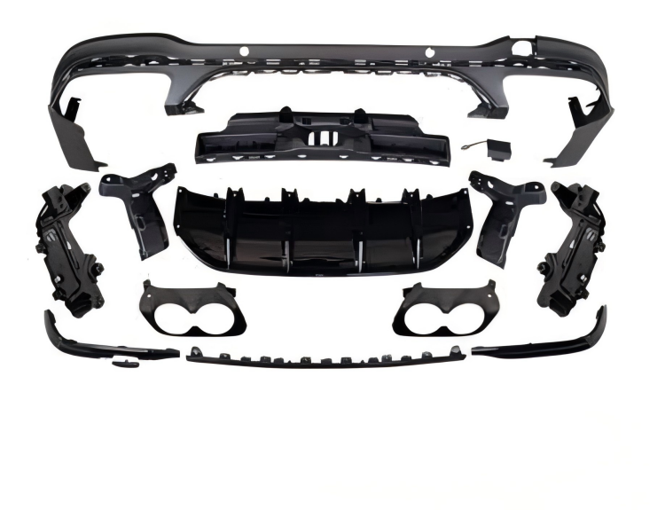 Anyu Auto Body Kits GLC43 Rear Diffuser Black For AMG BENZ GLC CLASS X253 C253 2019+